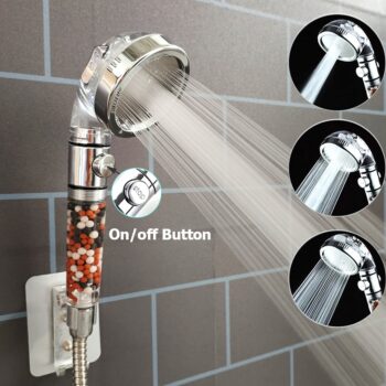 on/Off Switch Button Water Saving Shower Head