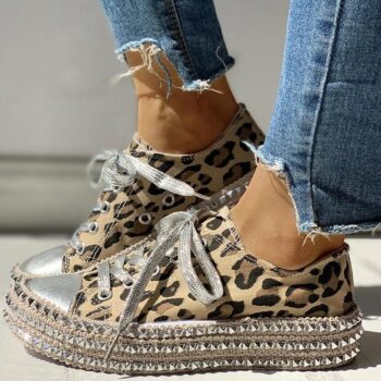 Women’s Leopard Rivets Sneakers | For Women