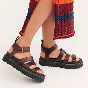 Women’s PU Wedge Heel Sandals With Buckle shoes