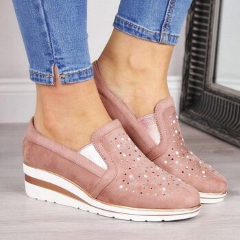 Women Comfortable Slip -On Sneaker Shoes –