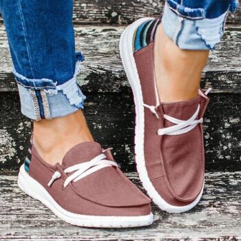 Women Lace-up Daily Flats Casual Loafers | For Women