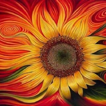Warped Sunflower – Diamond Painting Kit