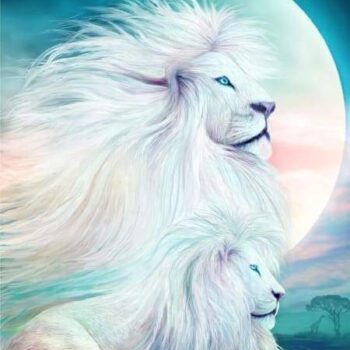 White Lion Spirit King – Diamond Painting Kit