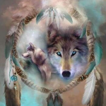 Wolf Dreams Of Peace – Diamond Painting Kit
