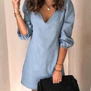 Women Casual Simple Daily Work Pure Color Midi Dress