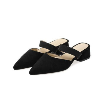 Summer Daily Chunky Heel Point Toe Slippers